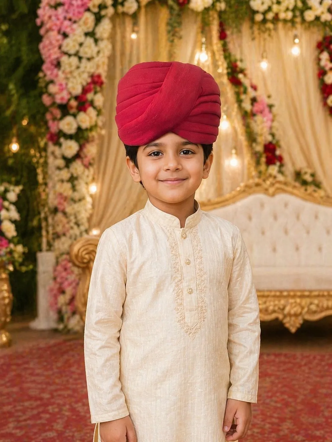 Royal Crimson Wrap Sarbala Pagdi