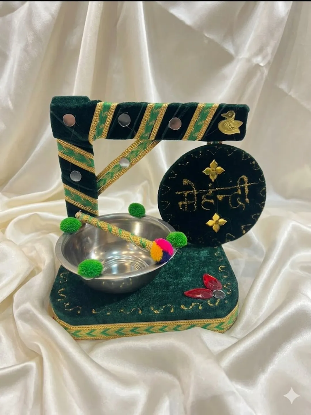 Mehndi-themed ritual platter