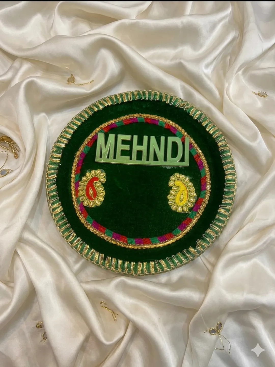 Decorative Mehndi Ceremony Platter