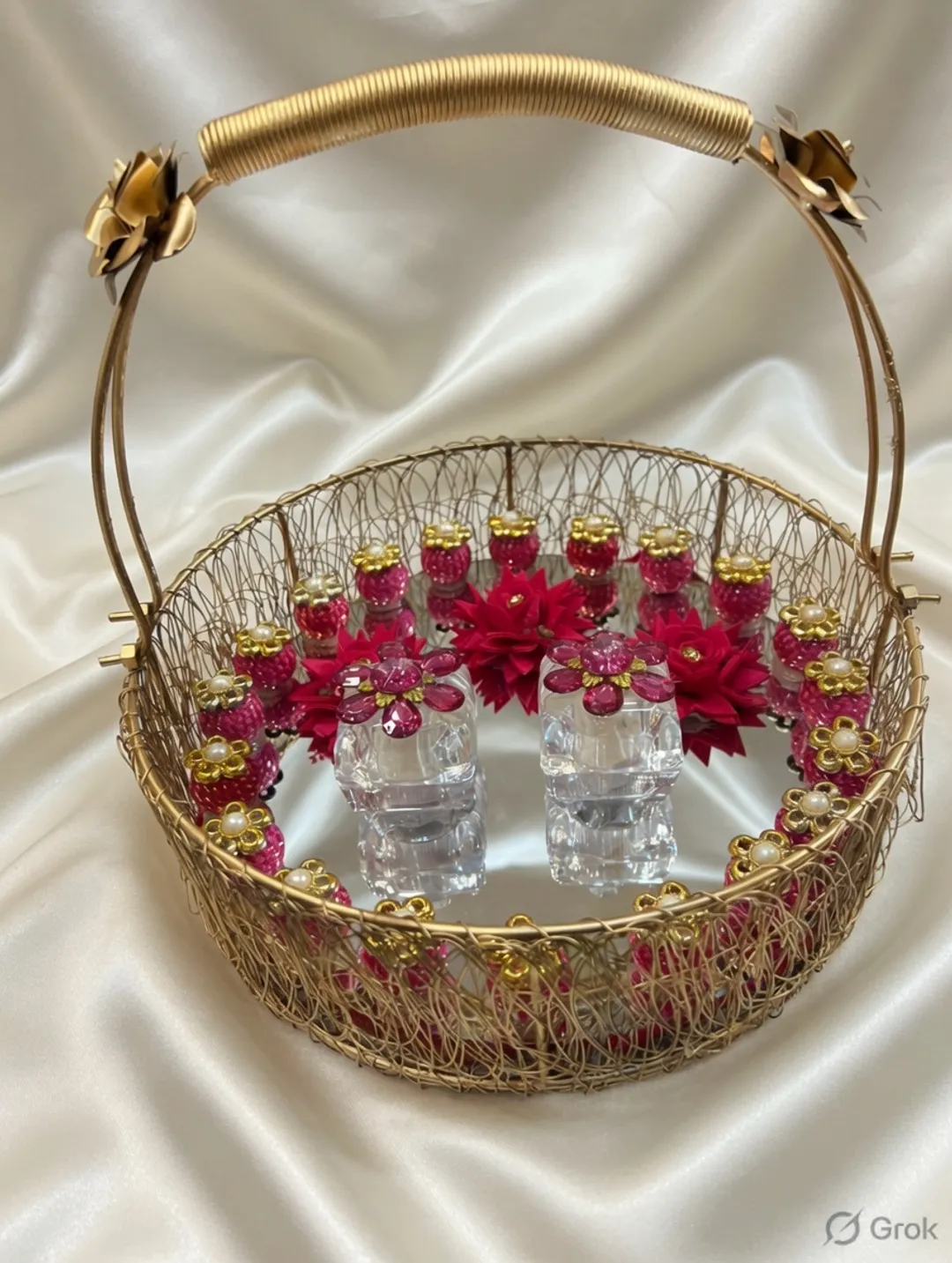 Royal Ruby Glow Basket Platter