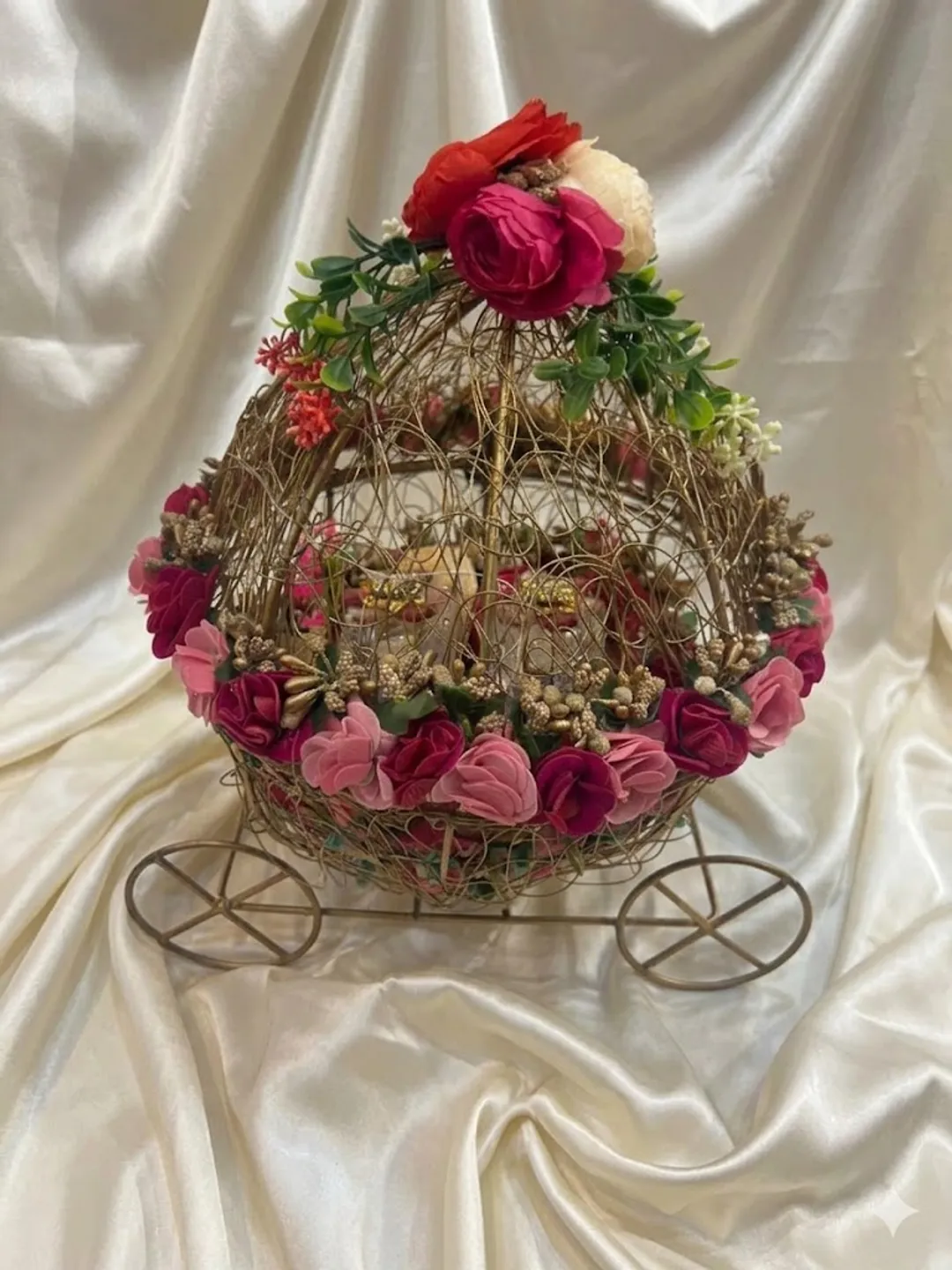 Royal Floral Carriage Ring Ceremony Platter