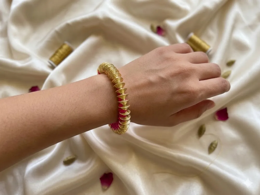 Coiled Gota Patti Bracelet
