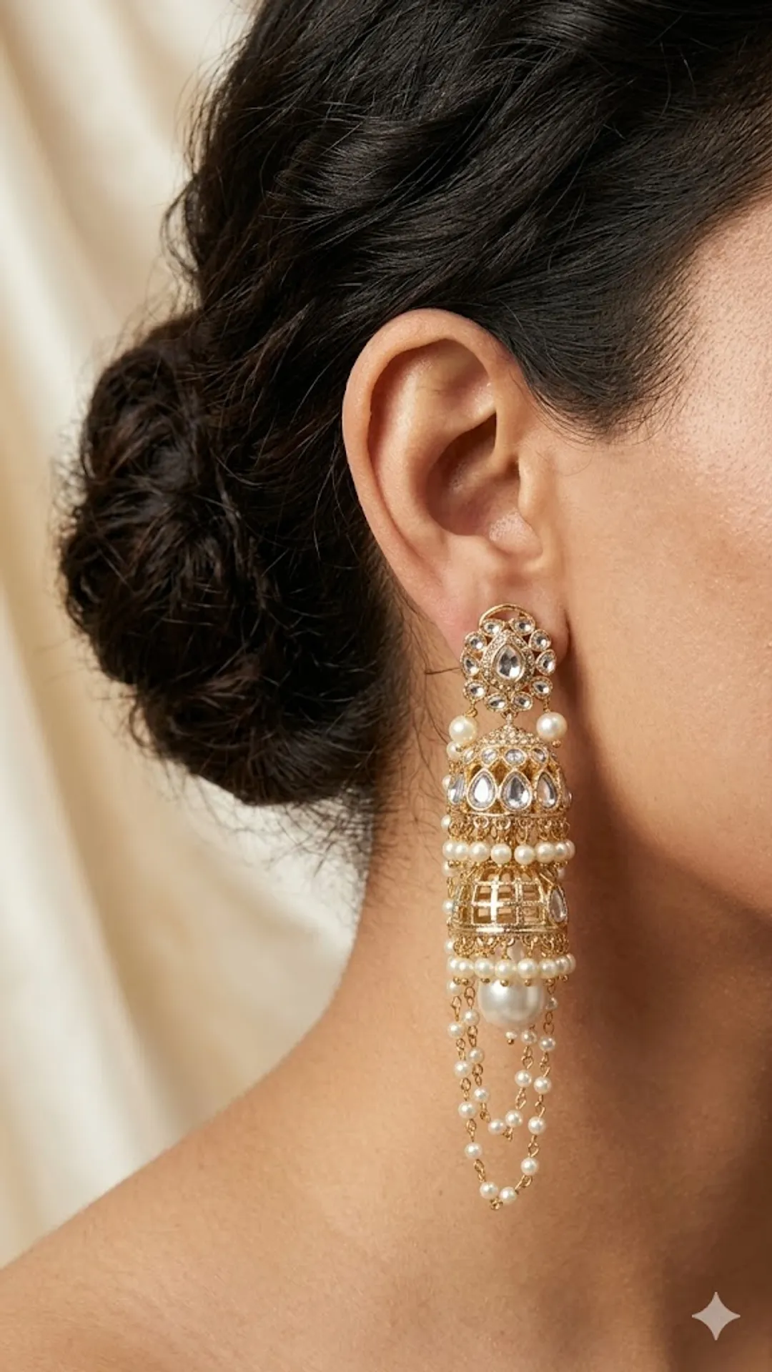 Rajsi Kundan Jhumka with Sahare