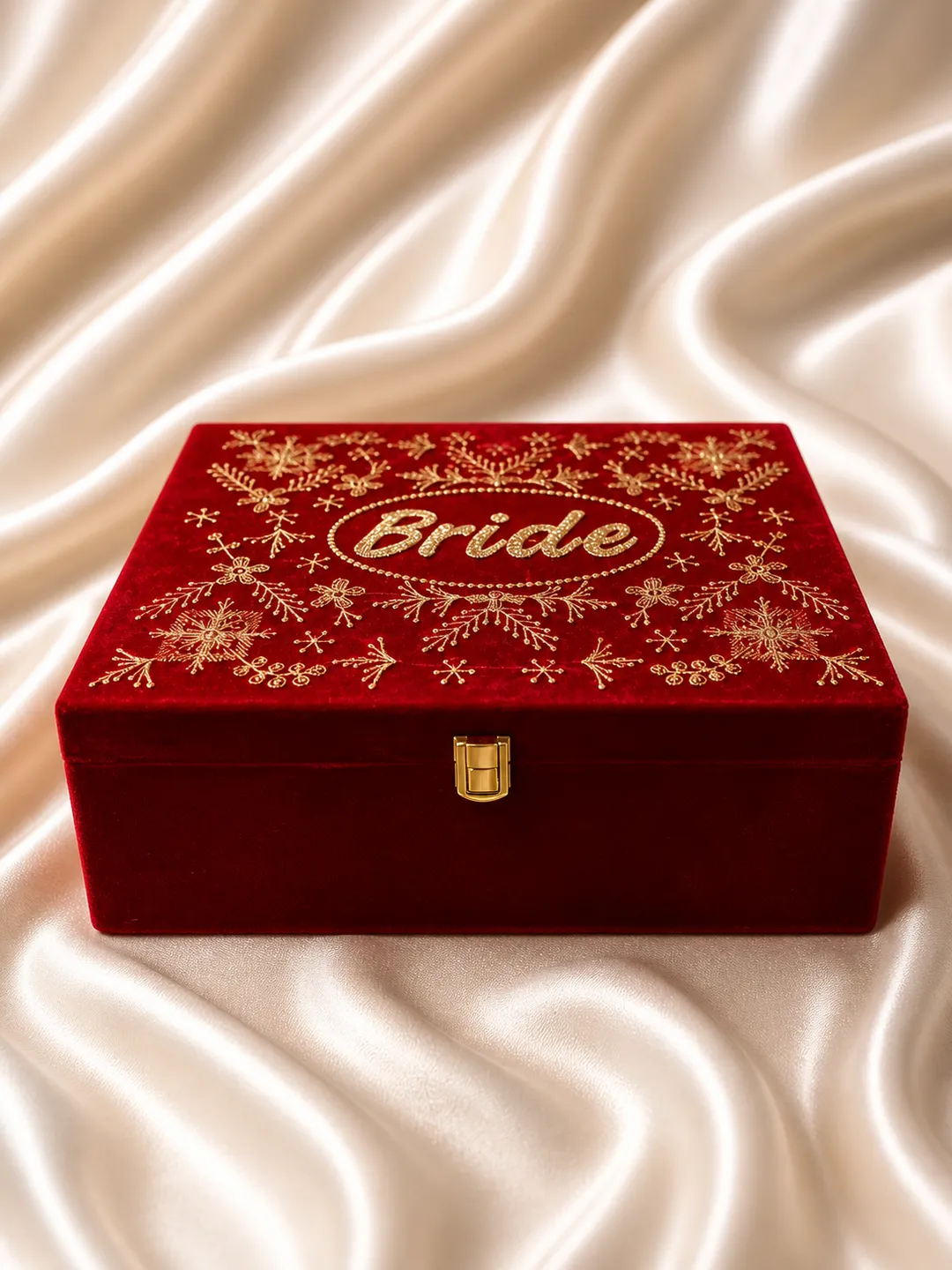 Royal Bridal Velvet Organizer Box