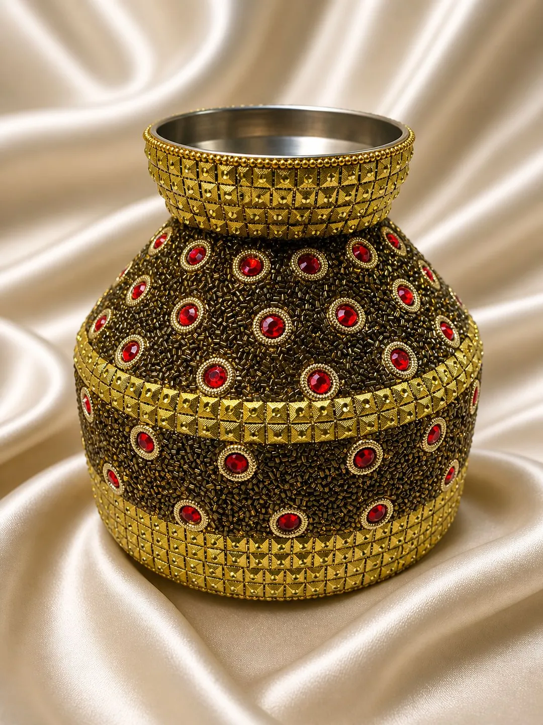 Royal Zardosi Crimson Gharoli