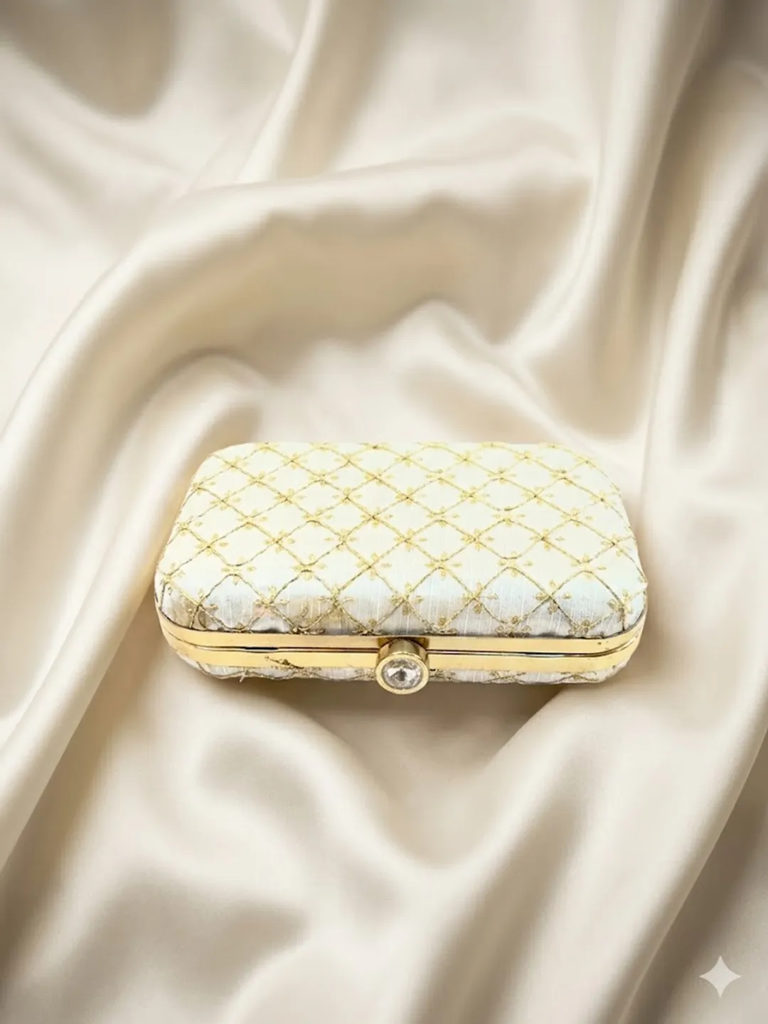 Royal Ivory Zardosi Clutch