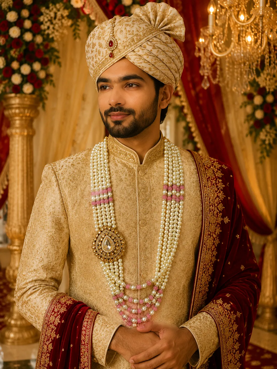 Maharaja Pearl Brooch Haar