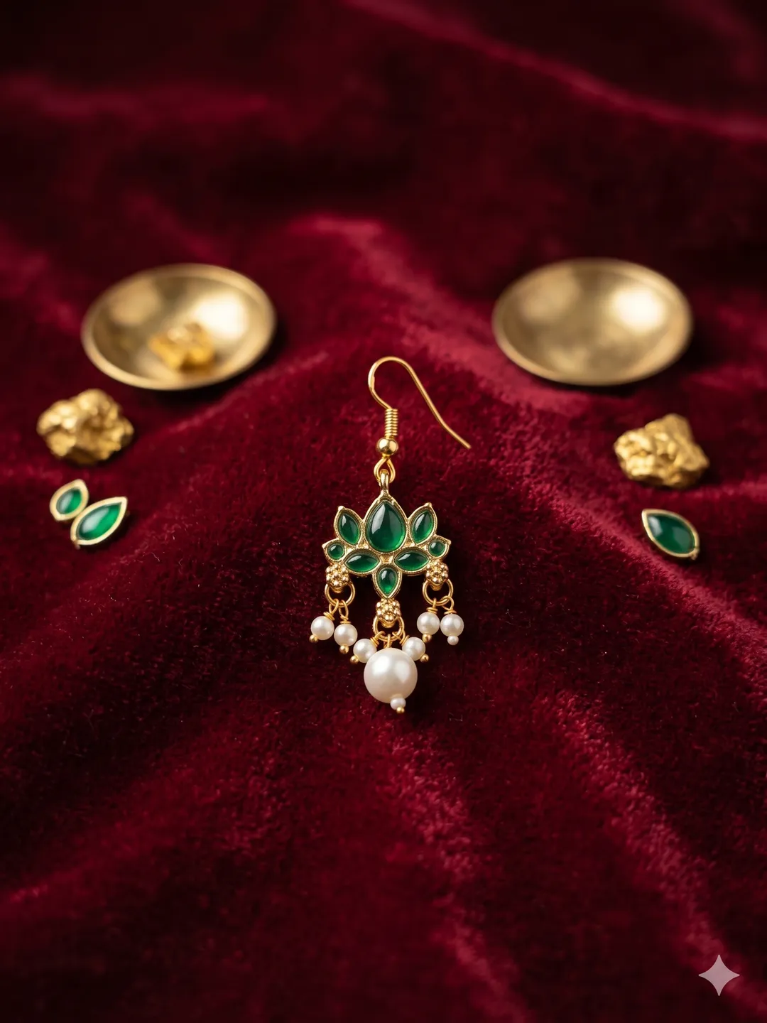 Emerald Green Charm (pack of 6)