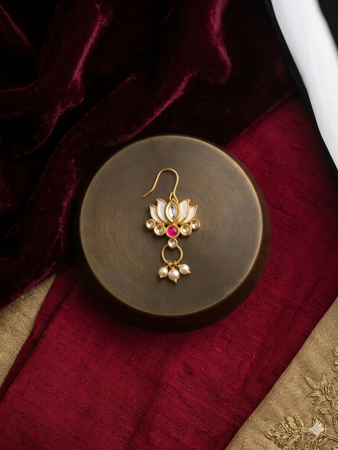 Ruby Lotus Hair Charm (pack of 6)