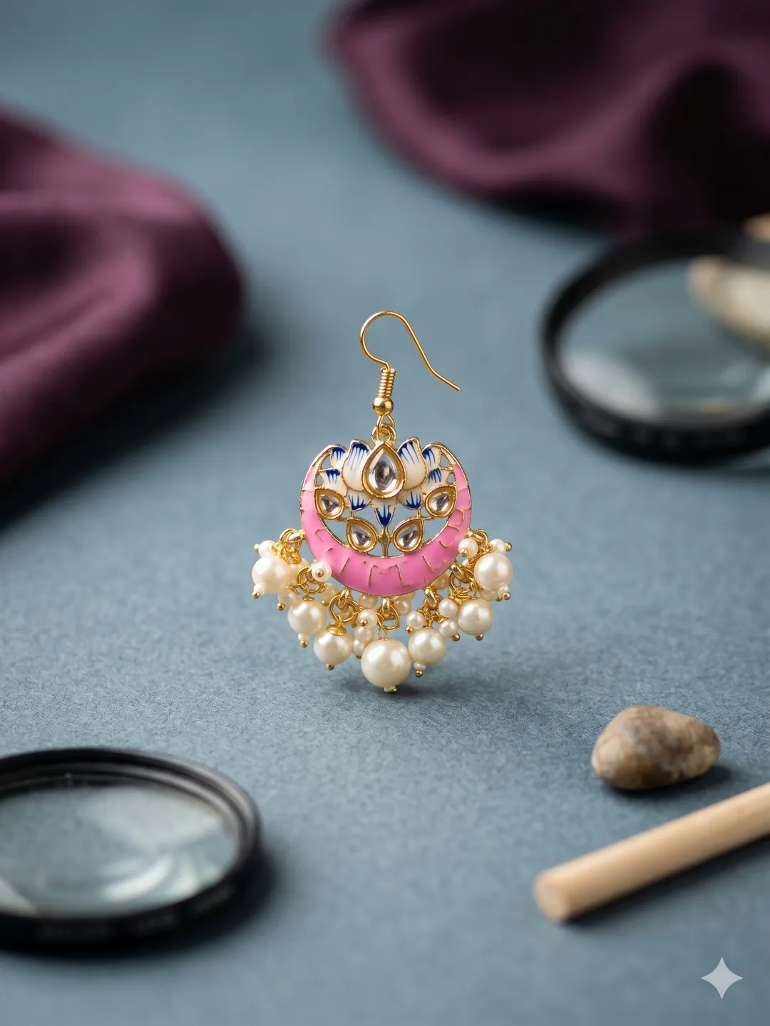 Pink Moon Hair Charm (pack of 6)