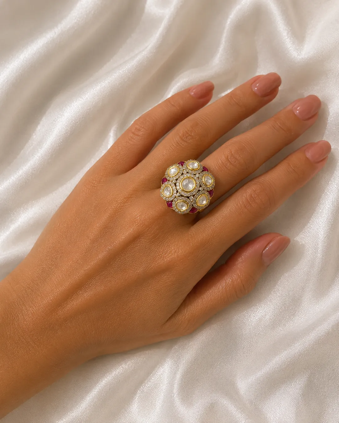 Regal Ruby Bloom Statement Ring