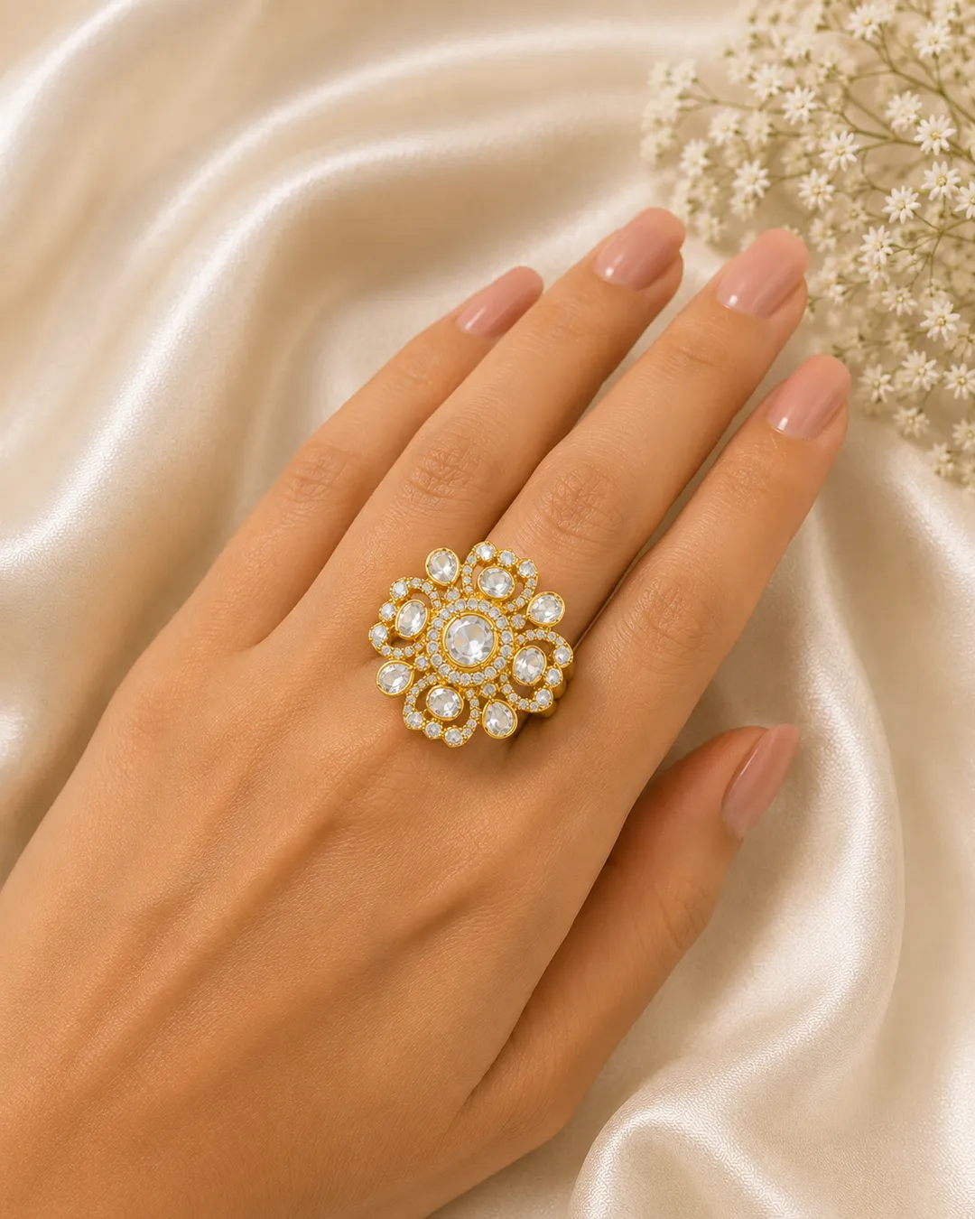 Noor Blossom Statement Ring