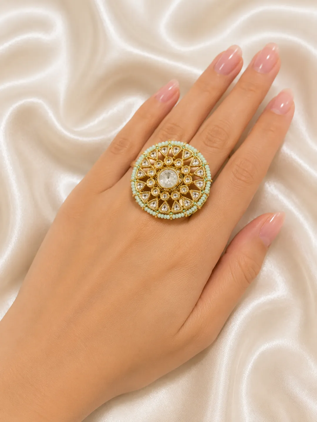 Jaal Kundan Statement Ring