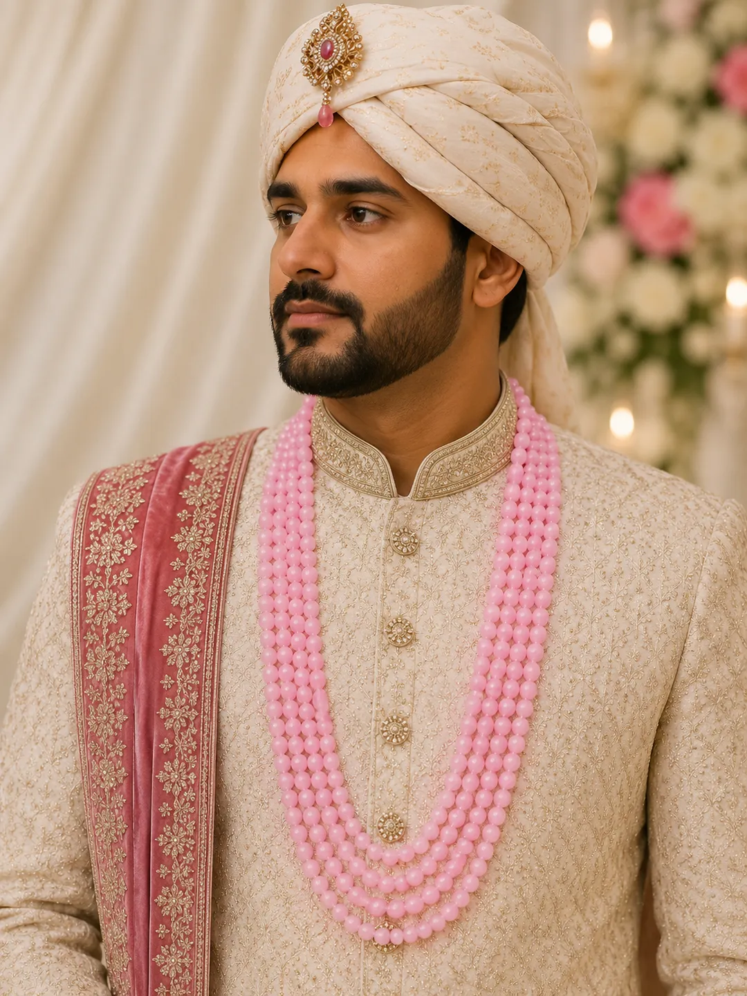 Blush Royale Groom Mala