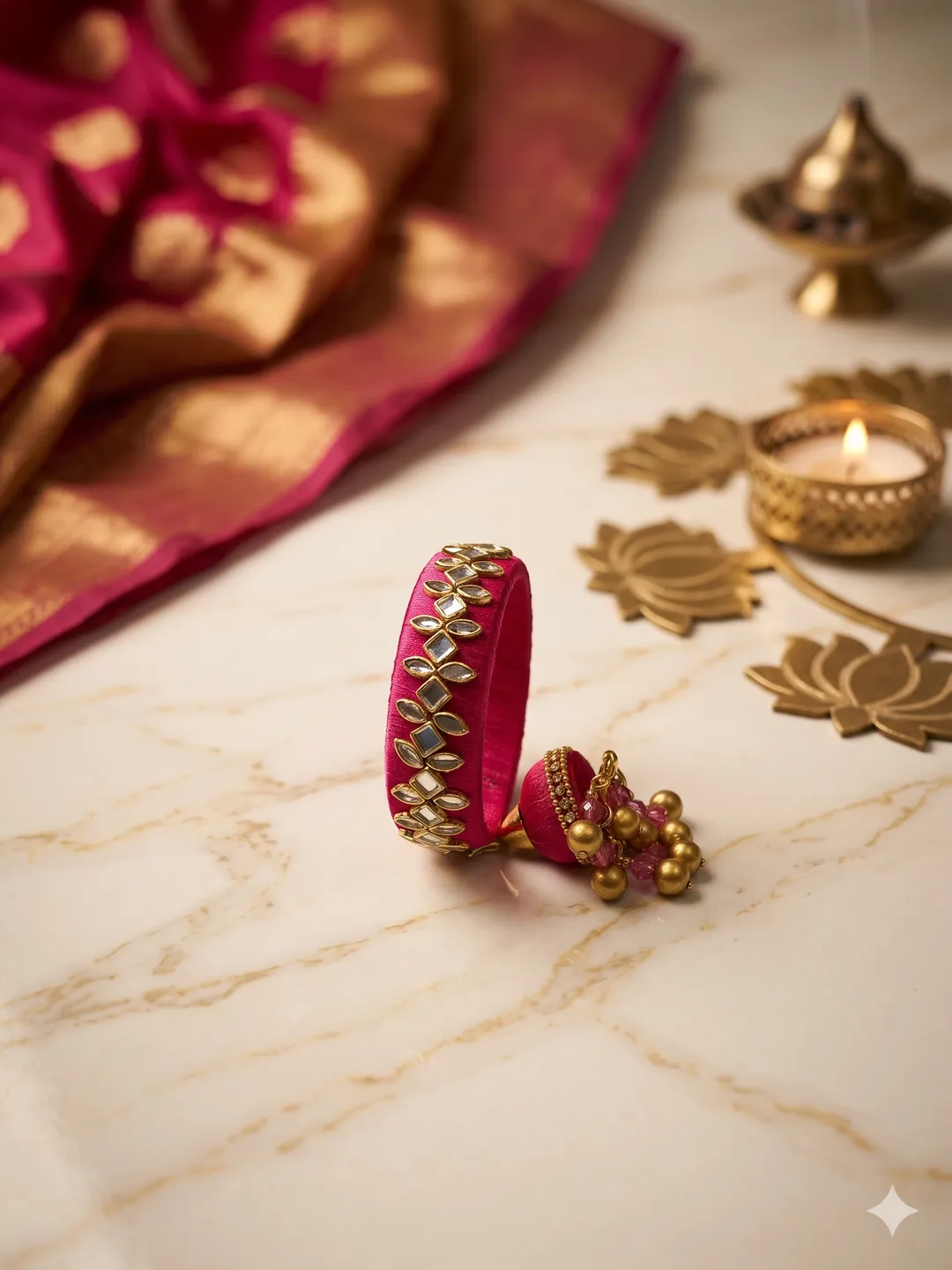 Dark Pink Punjabi Jhumki Bangle