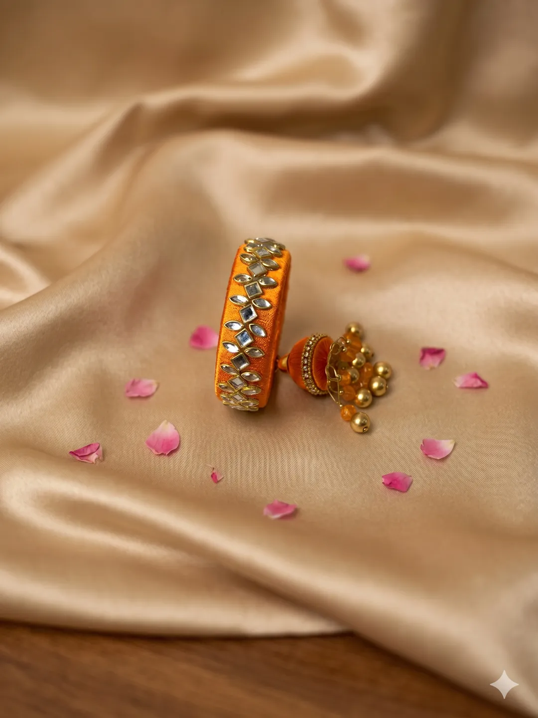 Orange Punjabi Jhumki Bangle
