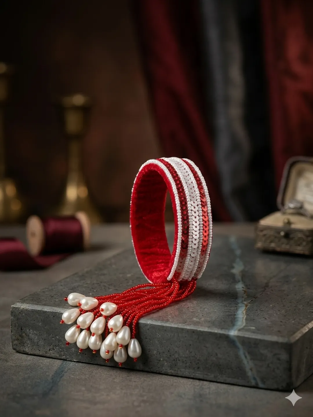 Red Sequin Bangle