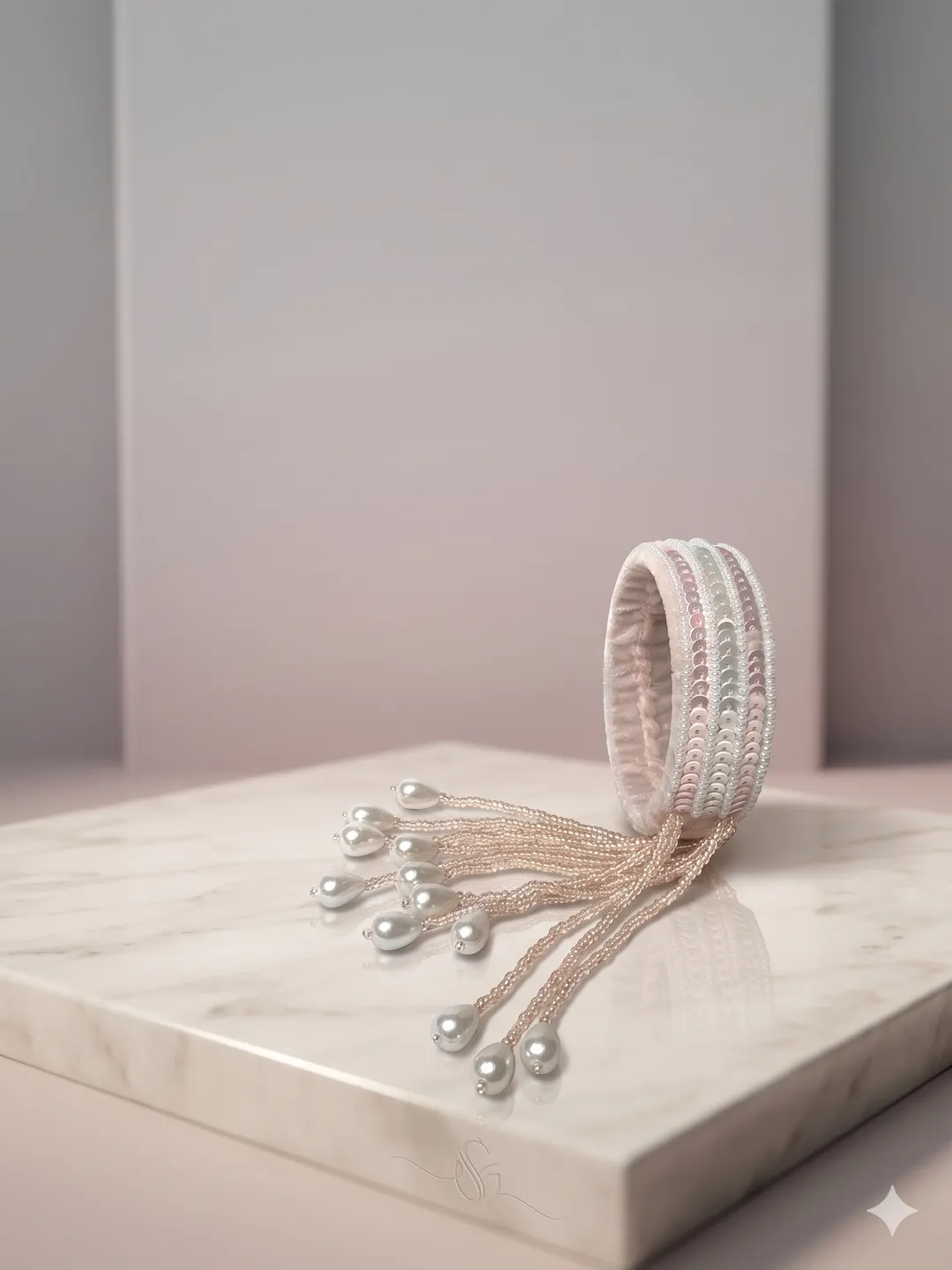 Light Pink Sequin Bangle