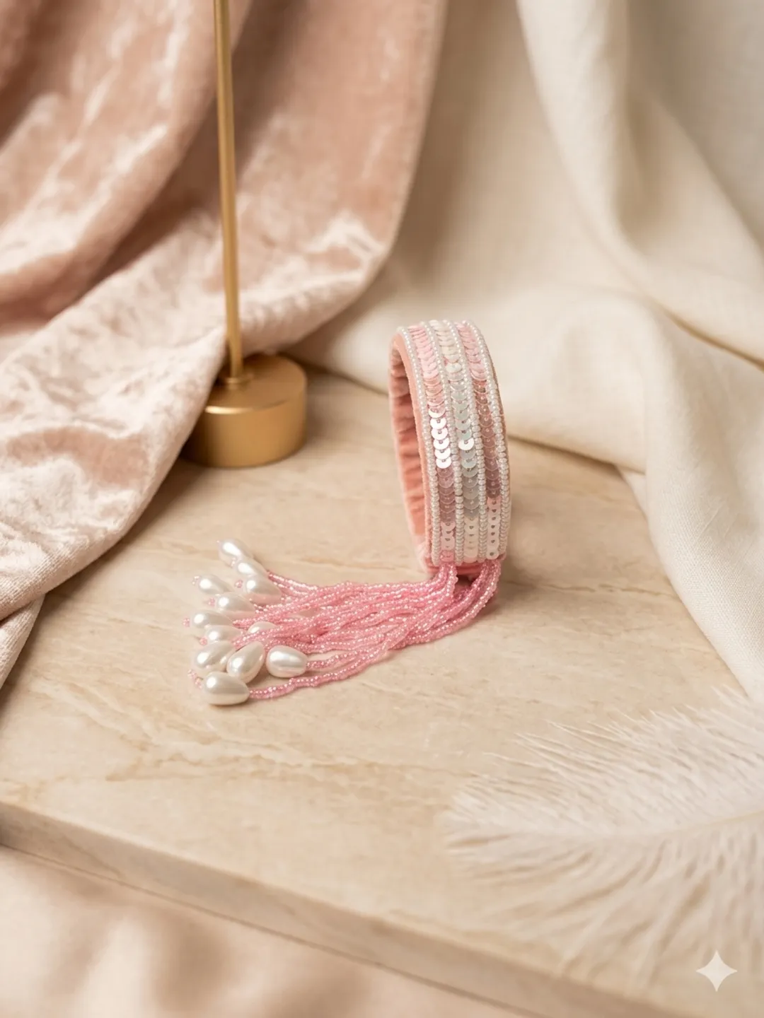 Pink Sequin Bangle