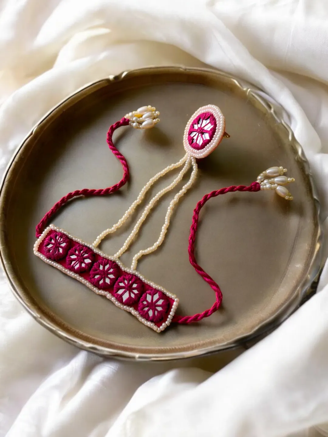 Pink Mirror Hathphool (single piece)