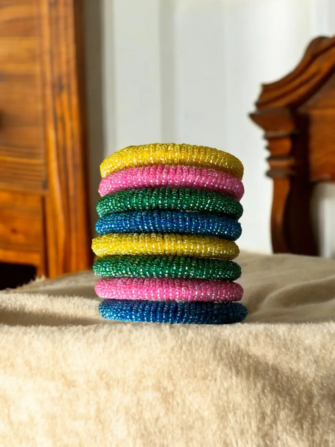Beaded Bangles Set of 8