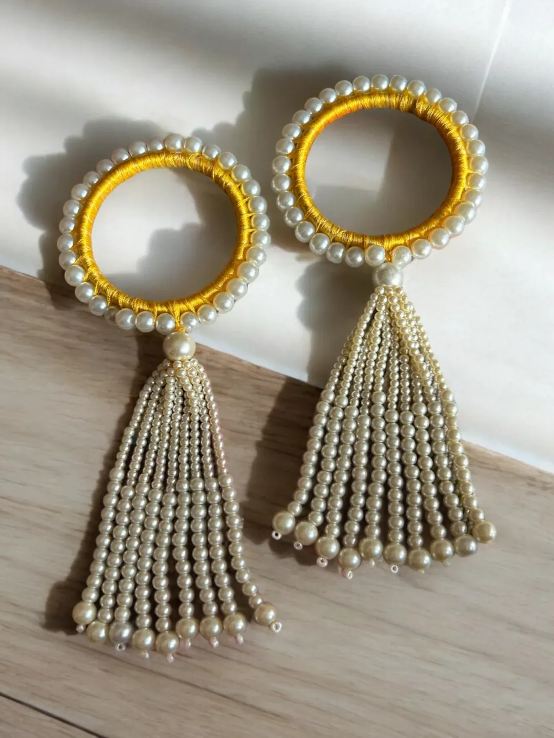 Handmade Pearl Bangles with Strings