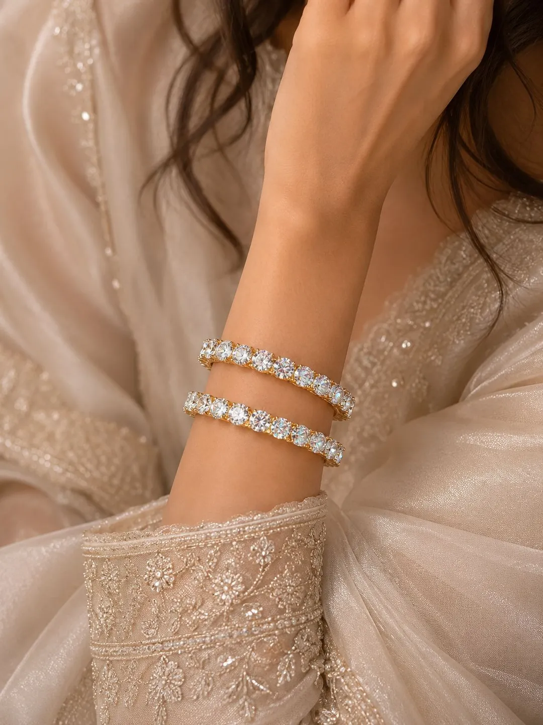 Crystal Bloom Bangles