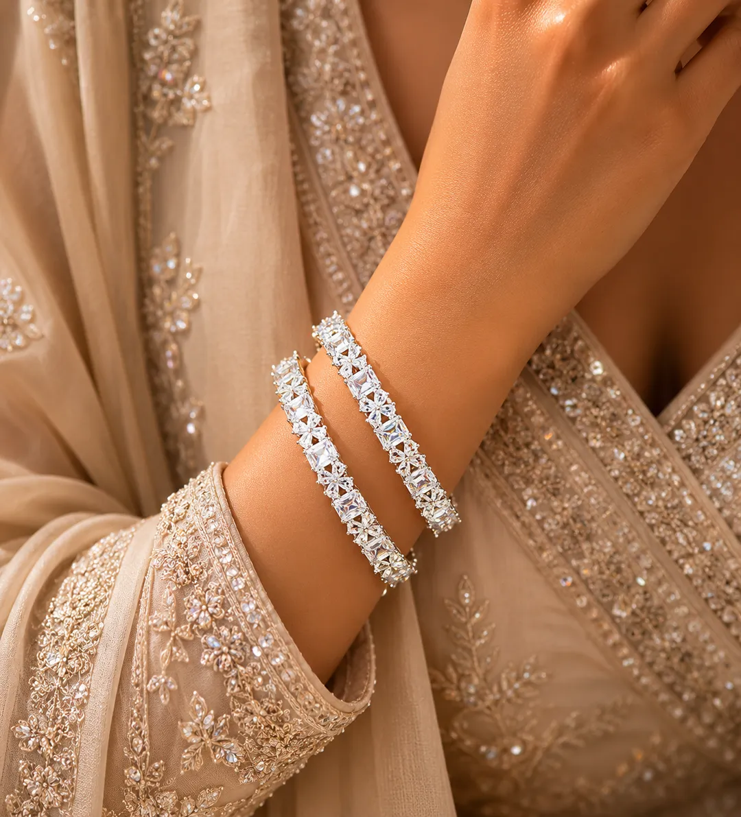 Opulent Ice Glam Bangles