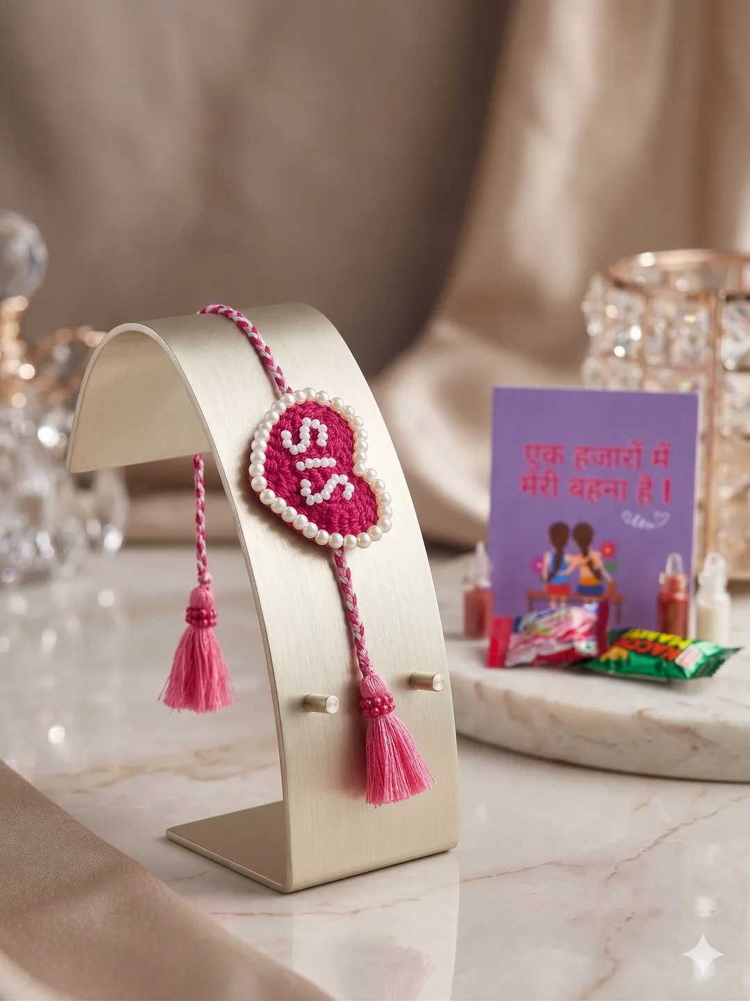 Pink SIS Rakhi for Sister