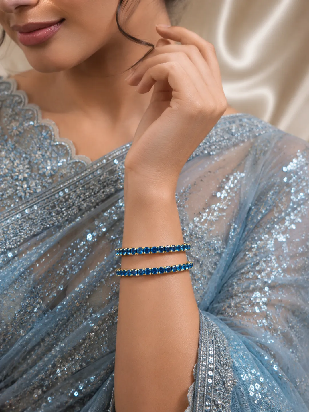 Blue Statement Bangles