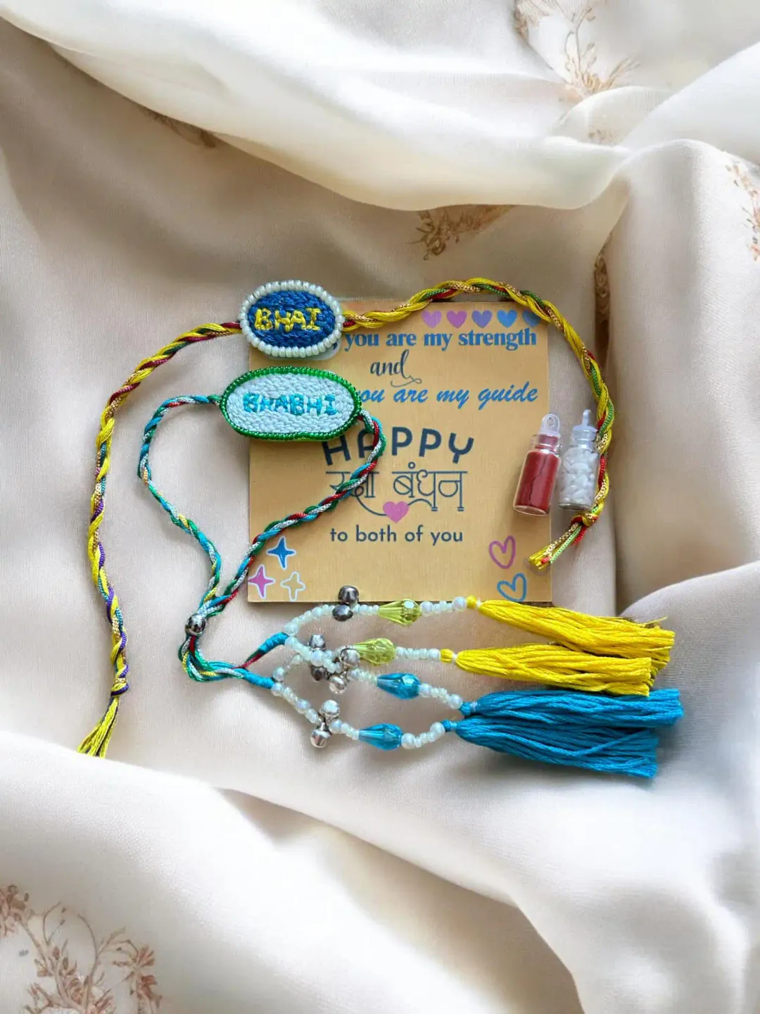 “Bhai-Bhabhi” Handmade Rakhi