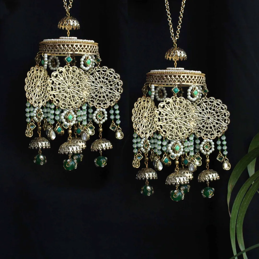 Green Ombre kaleere - Set Of 2 Pieces