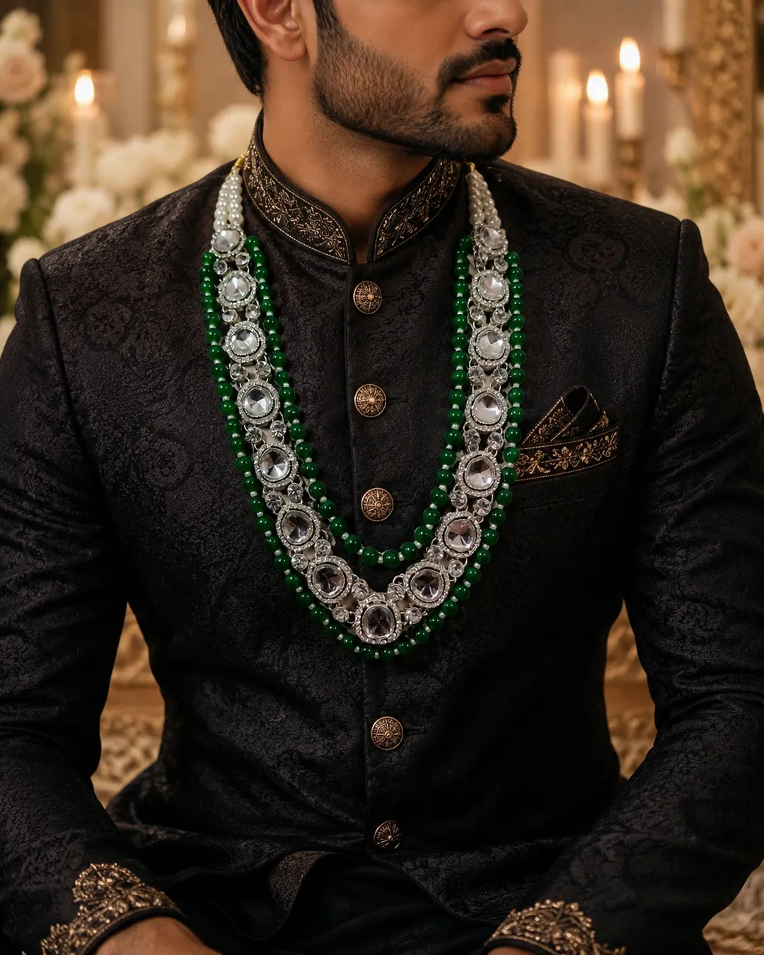 Ethnic Green Rani Haar