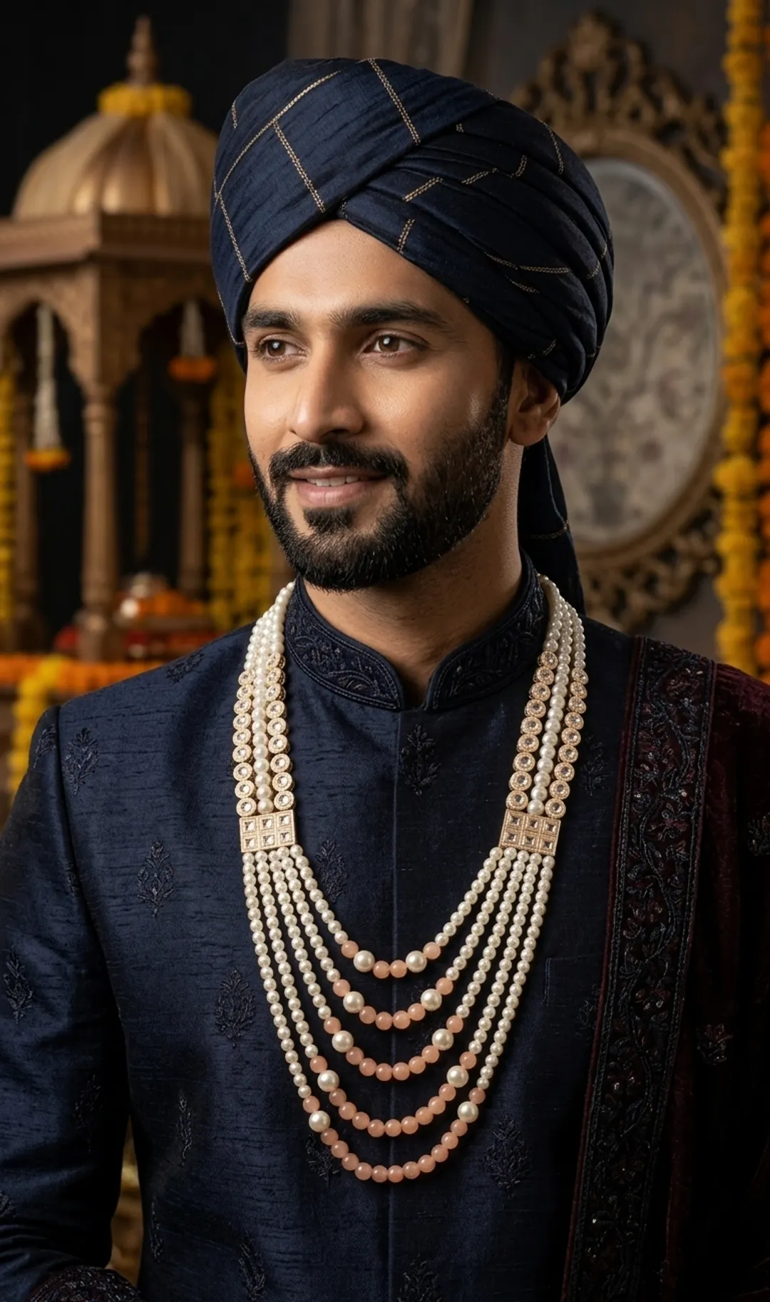 Luxurious Multi-Strand Groom Haar