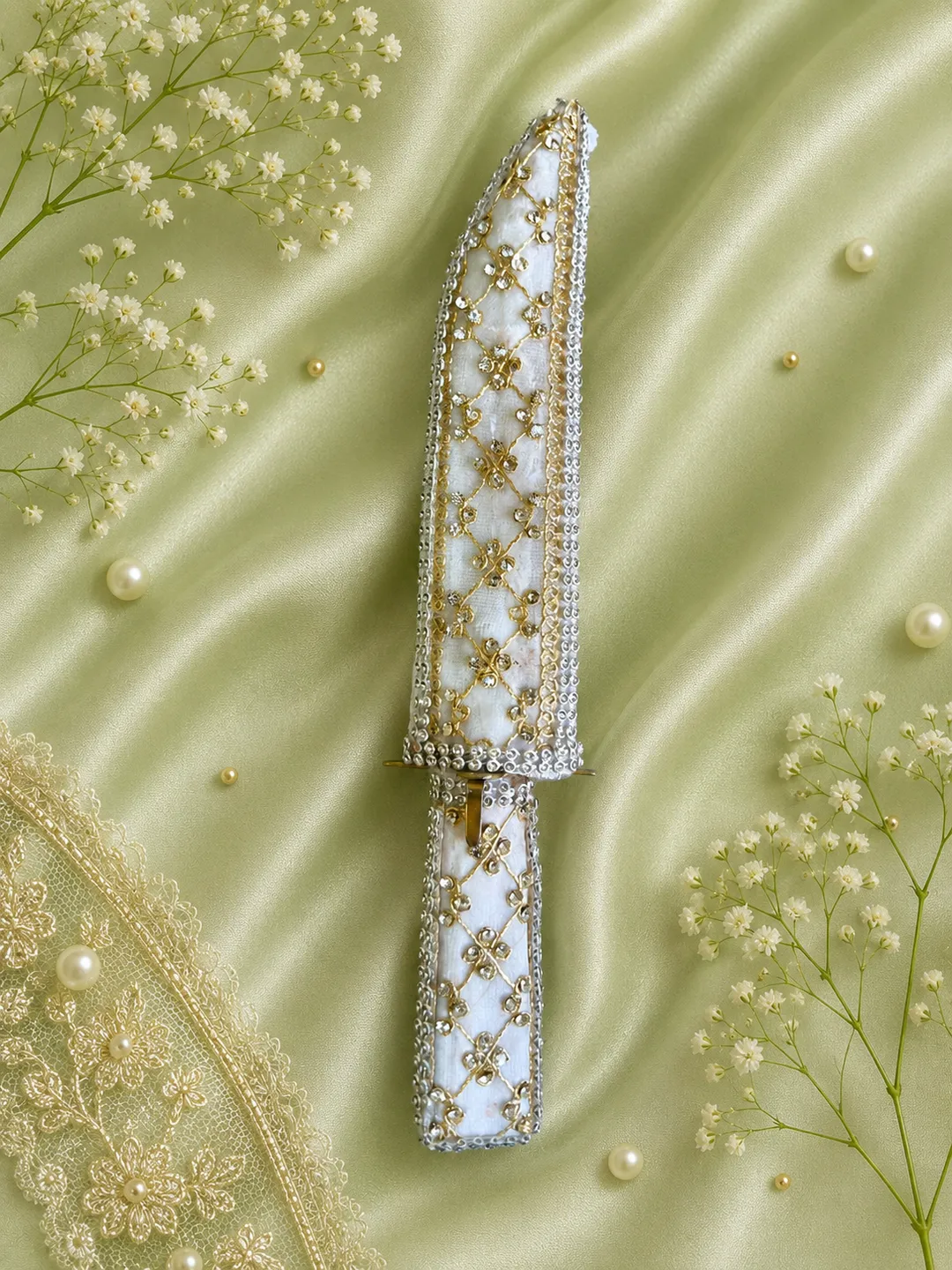 White Zari Kirpan