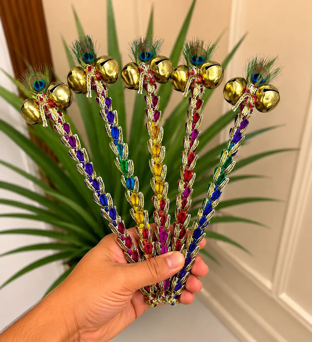 Multicolored Ghungroo Sticks (Pack of 10)