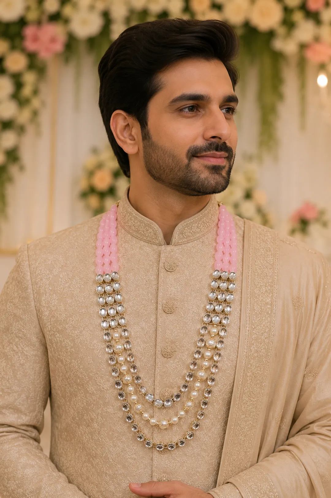 Regal Pink Kundan Necklace
