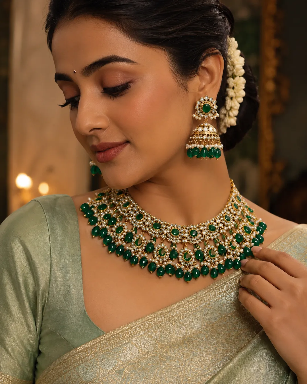 Emerald Noor Bridal Choker Set