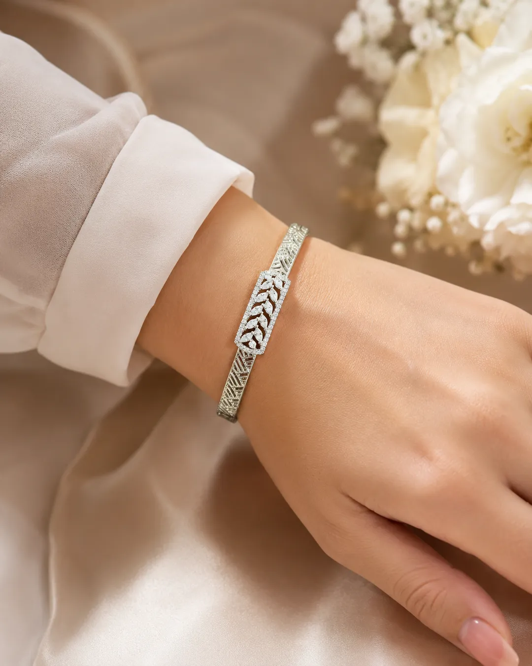 Sparkling Marquise Bangle Bracelet