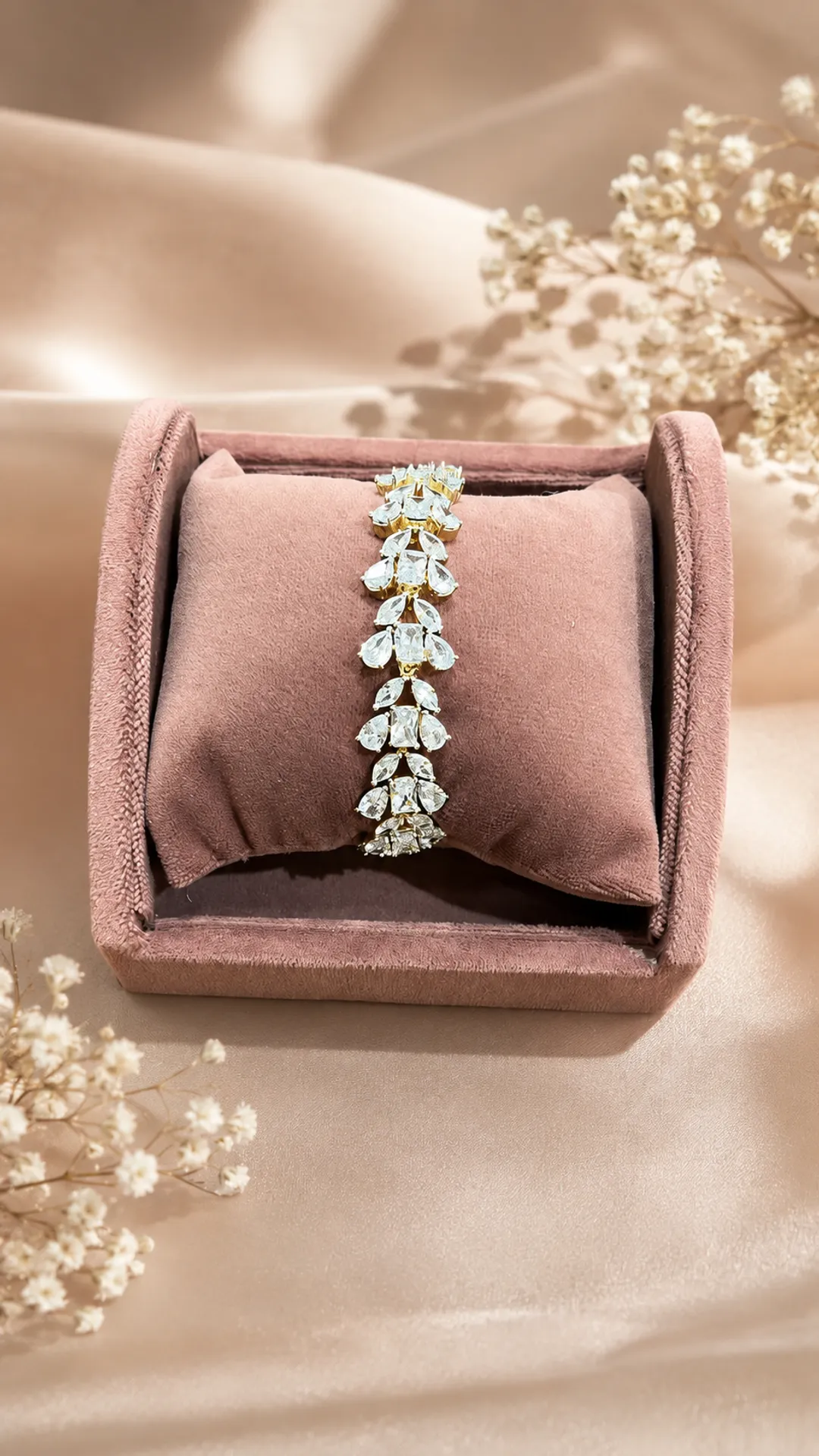 Sparkling Floral Crystal Bracelet