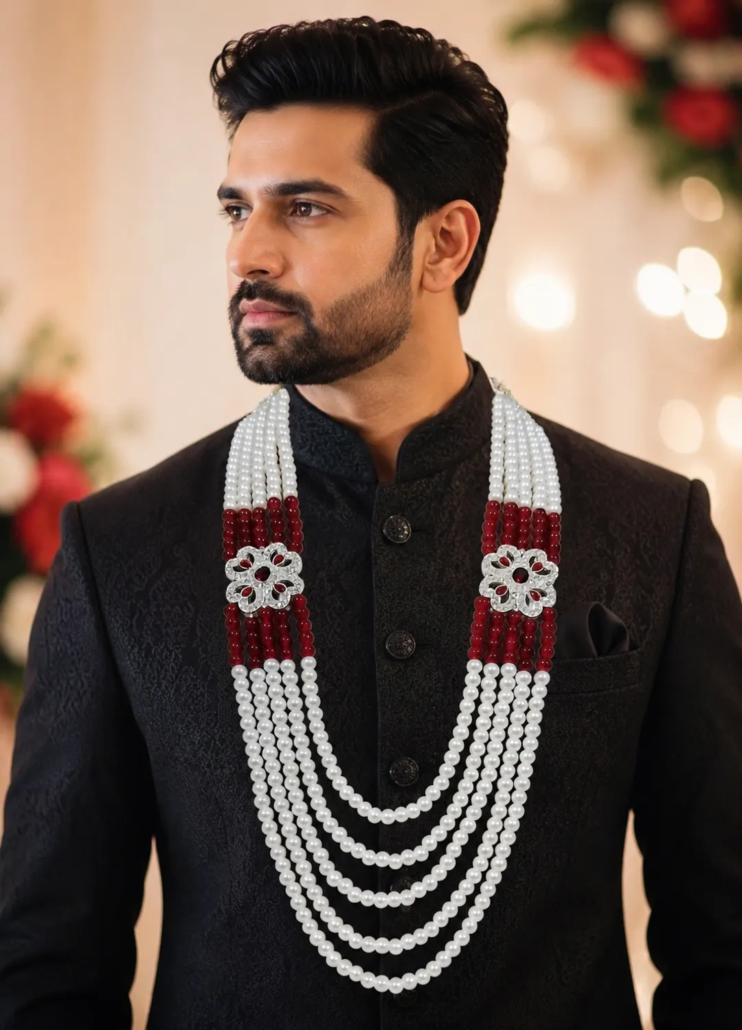 Ruby Pearl Rajwada Mala