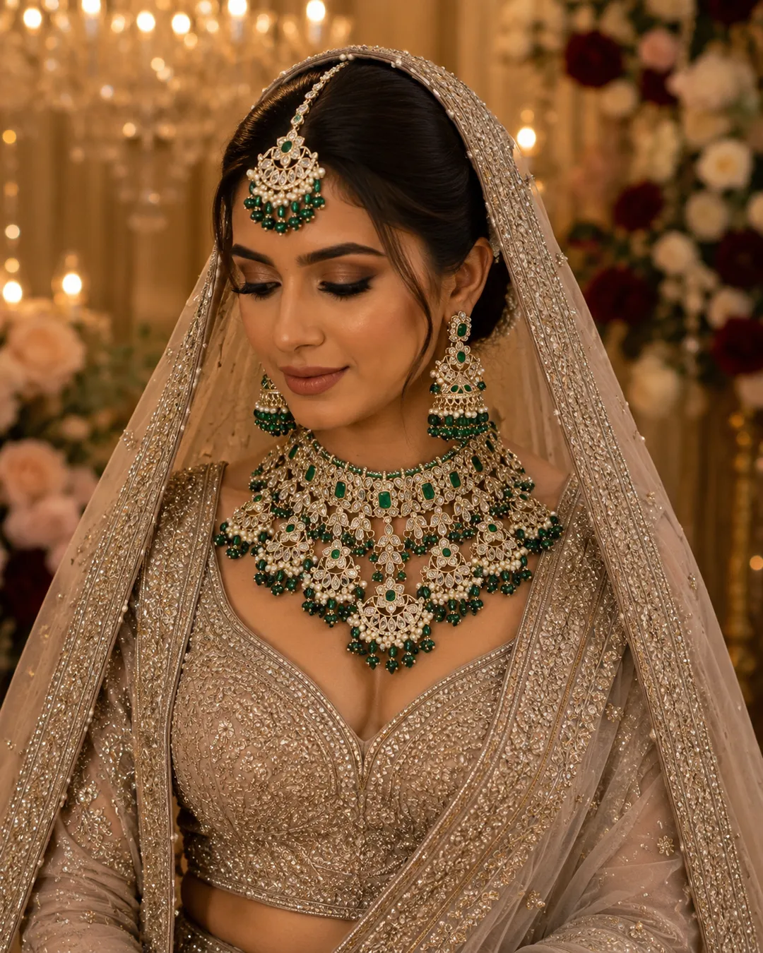Emerald Pearl Heritage Choker Set
