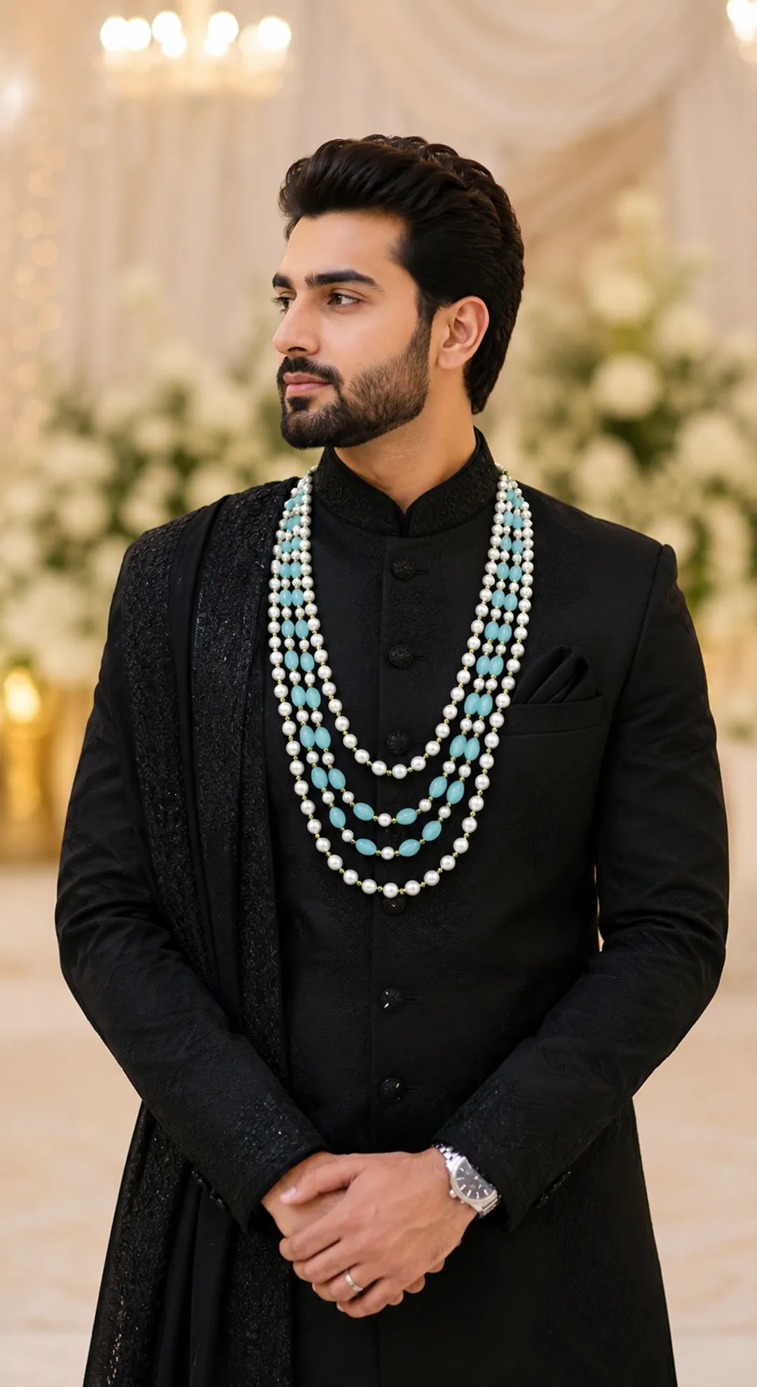 Royal Aqua Wedding Mala