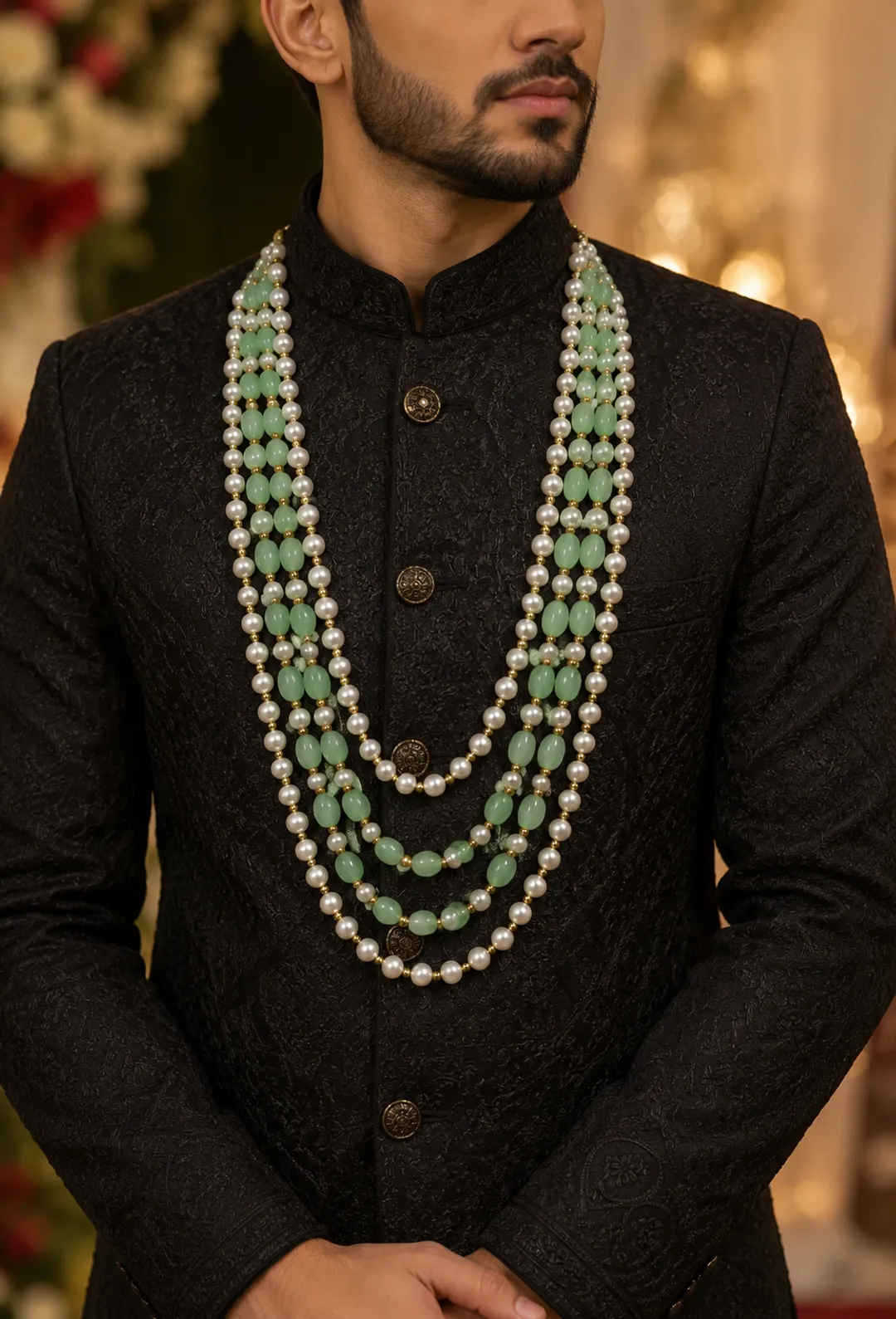 Pearl & Mint Charm Mala