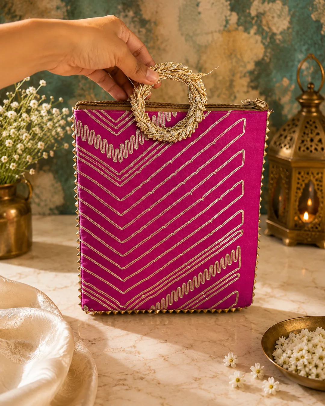 Fuchsia Luxe Tote