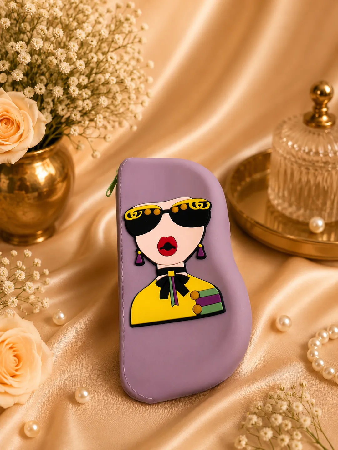 Purple Silicone Sunglass Case