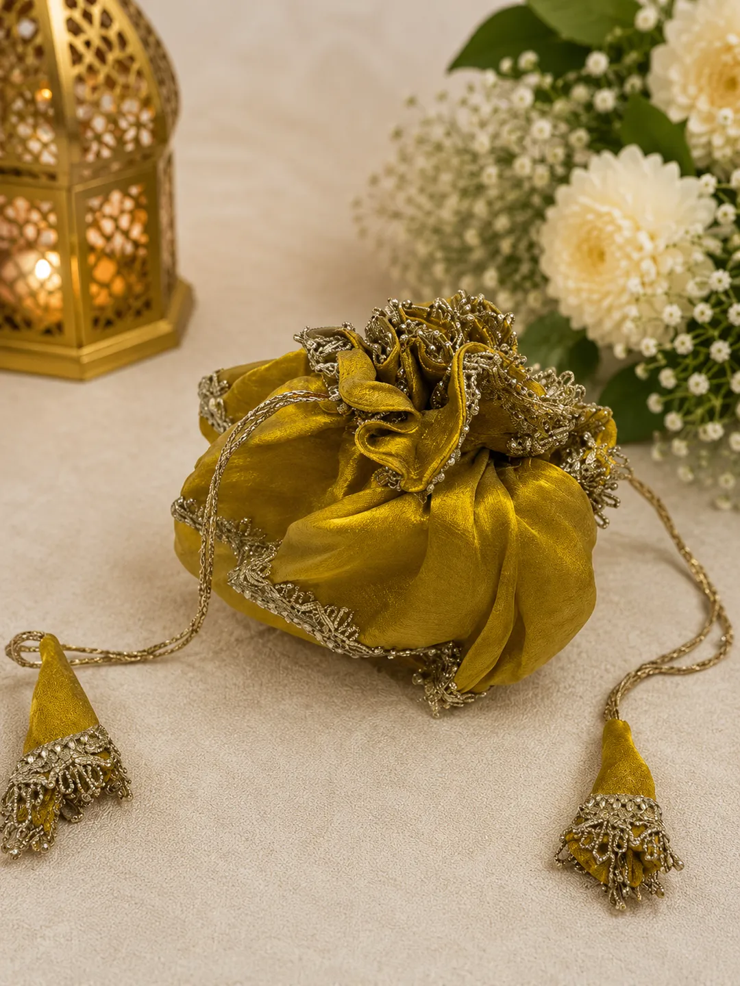 Golden Glow Potli Bag (Pack of 5)