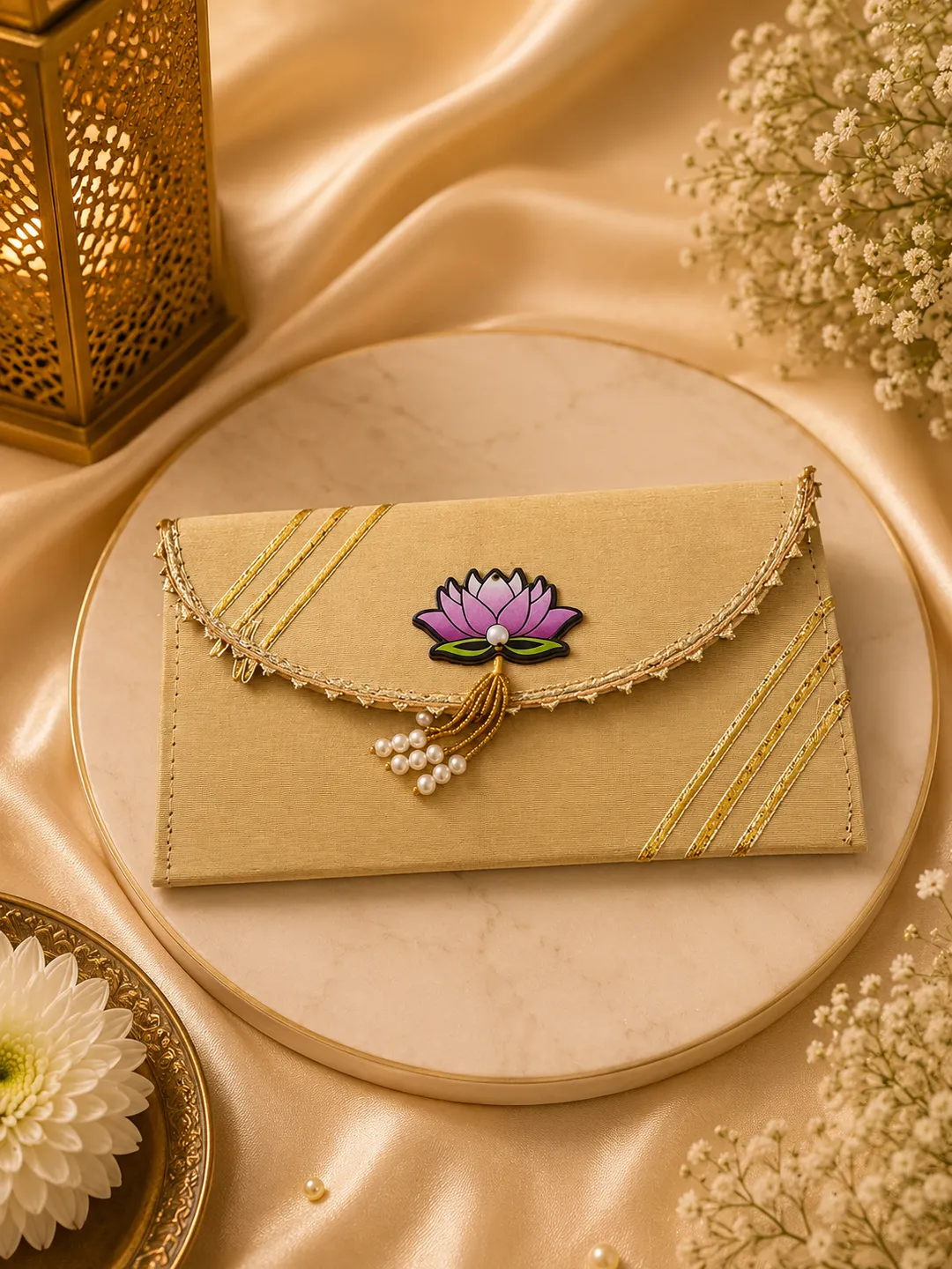 Lotus Pearl Shagun Envelope