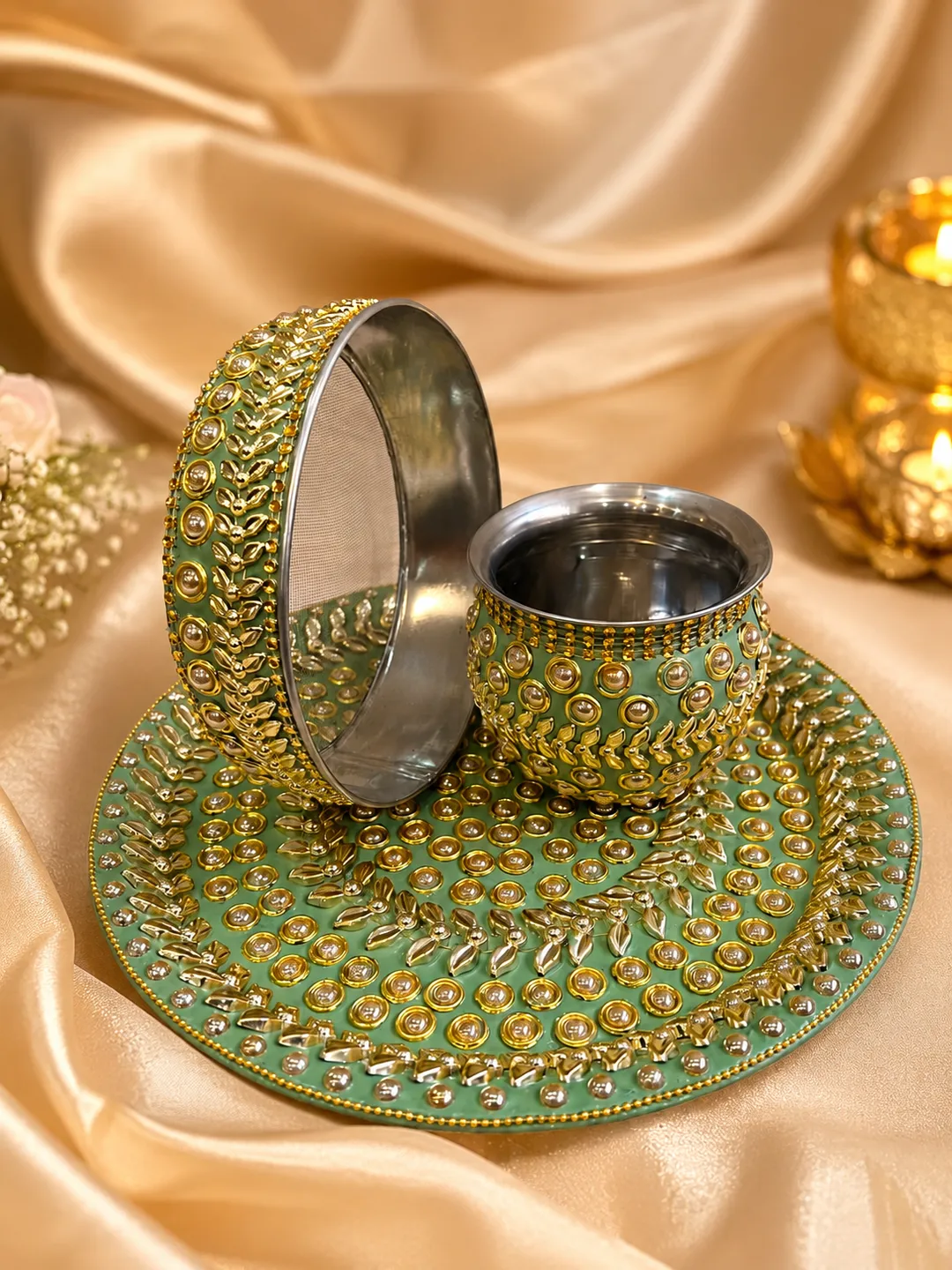 Designer Chauth Thali Set
