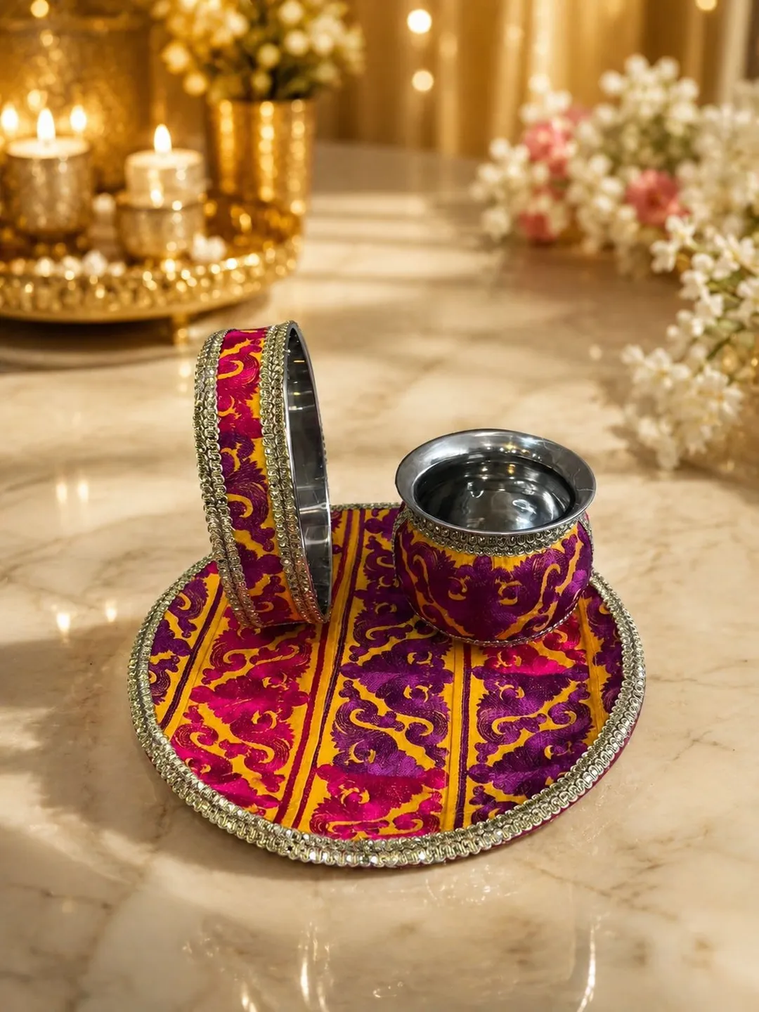 Designer Karwachauth Thali Set